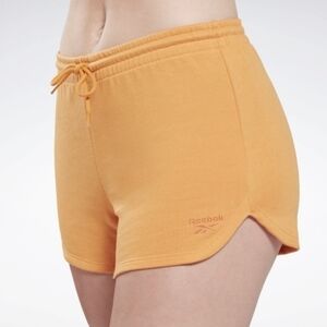 Reebok Identity French Terry Drawstring Shorts Women’s XS Peach Orange
